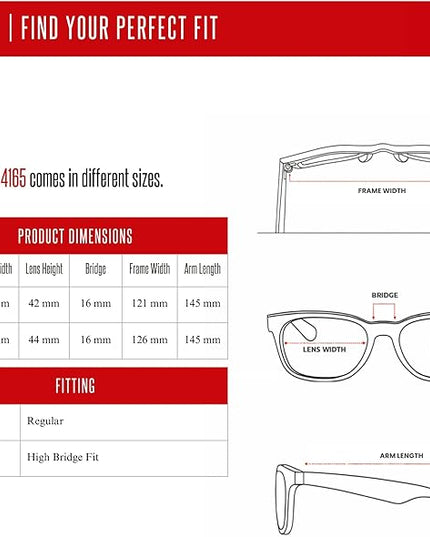 Ray-Ban RB4165 Justin Rectangular Sunglasses