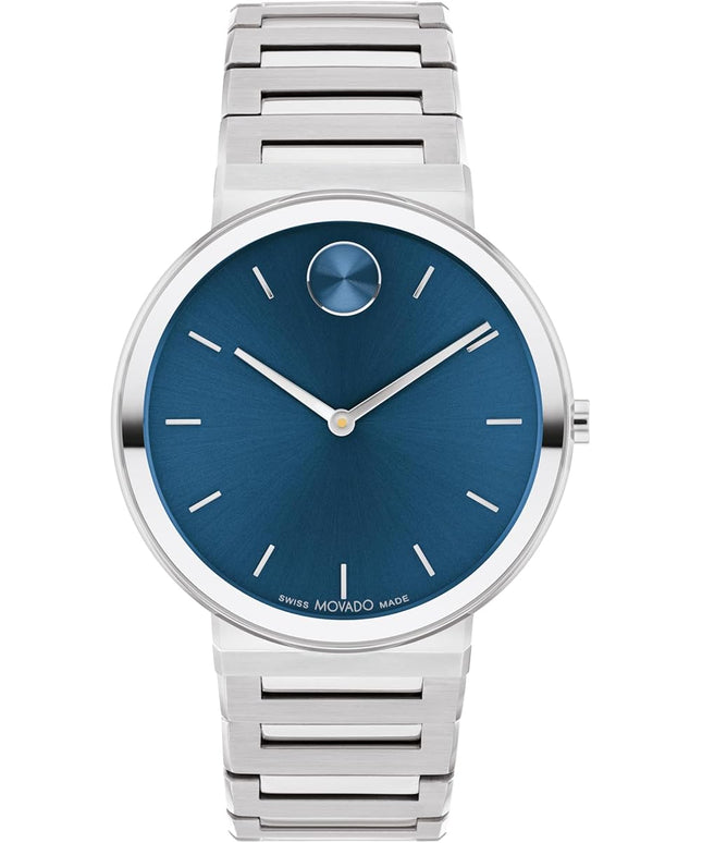 Movado Bold Horizon Ultra Thin Watch for Men and Women - Swiss Made - Water Resistant 3ATM/30 Meters - Sleek and Slim Premium Luxury Wristwatch for Everyone - 40mm