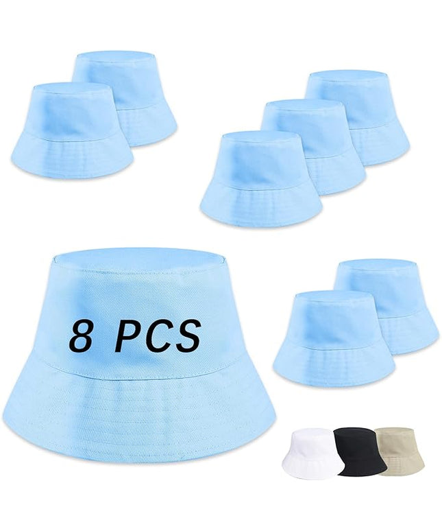 DASSNANE Sublimated Bucket Hats Bulk Solid Color DIY Blank Hat Bucket Hats for Men, Women and Adults