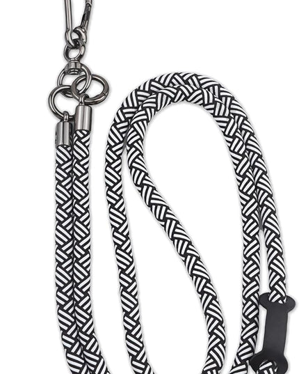 Phone Lanyard Universal Cell Phone Strap Crossbody Strap for iPhone Lanyard Around the Neck Extra Long Rope with Tether Tab for Men and Women (Zebra Black)