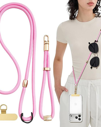TiMOVO 3-in-1 Phone Lanyard, Detachable Phone Strap with Tether Tab, Adjustable Anti-Theft Crossbody Lanyard