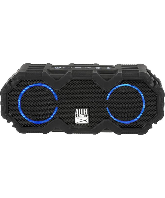 Altec Lansing LifeJacket Mini - Waterproof Bluetooth Speaker with Lights, Portable Wireless Speaker for Pool, Beach, Hiking, Sports, Camping, 16 Hour Playtime, Floats in Water