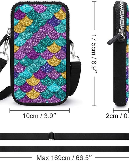 Unisex Small Crossbody Bags, Women Men Portable Adjustable Crossbody Phone Wallet Pouch