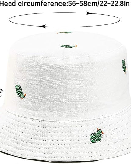 Malaxlx Unisex Bucket Hat Beach Sun Hat Aesthetic Fishing Hat for Men Women Teens, Reversible Double-Side-Wear