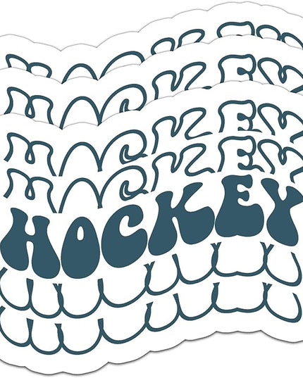 (3Pcs) Cute Hockey Sticker Ice Hockey Lover Sticker for Books Laptops Phones Tumblers Water Bottles Waterproof Vinyl Decal, Size 3 x 2.5 Inch