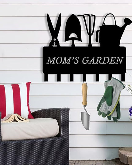 Personalized Metal Key Holder for Wall, Metal Wall Mount Custom Name Hooks, Key Organizer for Garden, Letter Wall Decoration Key Hook, Key Hanger Decor, Key Rack for Outdoor Kitchen, Gift for Gardener