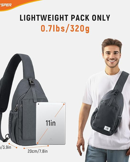 SKYSPER Sling Bag RFID Cross Body Bag Recycled Crossbody Backpack Travel Daypack