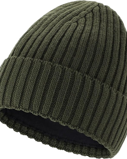 Connectyle Fleece Lined Cuffed Beanie Hat for Men Women Knitted Winter Wool Beanies Skull Cap Warm Watch Hat