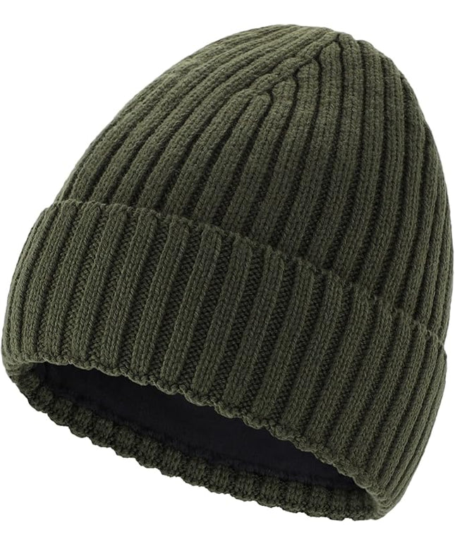 Connectyle Fleece Lined Cuffed Beanie Hat for Men Women Knitted Winter Wool Beanies Skull Cap Warm Watch Hat