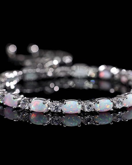 FANCIME Birthstone Tennis Bracelets Sterling Silver Bolo Tennis Bracelets Charm Fine Jewelry Birthday Gifts for Women Mom Wife Her
