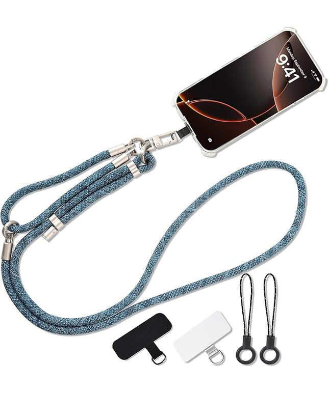 3-in-1 Adjustable Phone Lanyard Crossbody Cell Phone Neck Strap Universal Mobile Wrist Lanyard