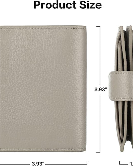 Lavemi Small Compact Women Wallet RFID Blocking Genuine Leather Bifold Purse with ID Windows