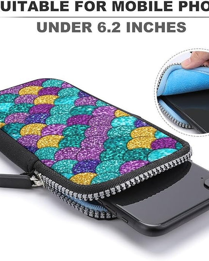Unisex Small Crossbody Bags, Women Men Portable Adjustable Crossbody Phone Wallet Pouch