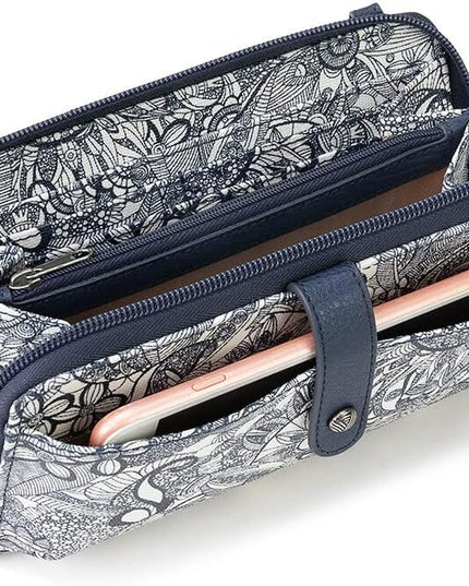 Sakroots Artist Circle Smartphone Crossbody in Coated Canvas, Detachable Wristlet Strap