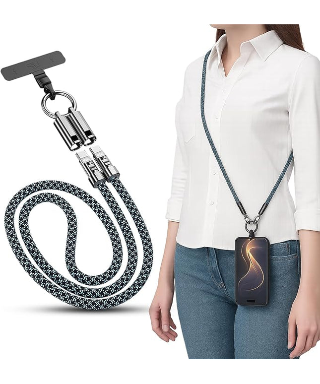 TOP-UP Lanyard – Cell Phone Strap with 240W USB C Charging & Data Cable – Durable Travel Essentials for iPhone 17/16/15