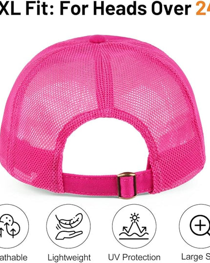 Zylioo XL XXL Oversize Baseball Cap, 100% Cotton Adjustable Dad Hat for Big Heads 23.5"-25.5", Soft Crown Large Size Cap
