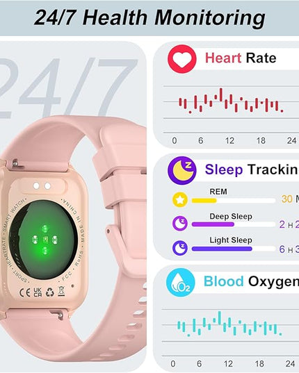 Fempoin Smart Watch, Smartwatch for Men Women 110 Sport Modes Fitness Watch, Smart Watches with Sleep Heart Rate Monitor, Pedometer, IP68 Waterproof for iOS Android