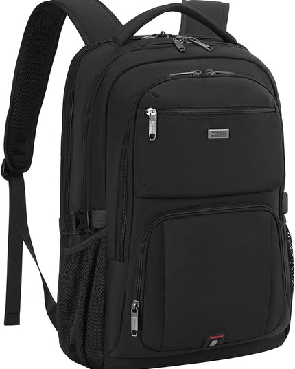 DUSLANG 17 Inch Laptop Backpack for Travel Water Resistant College Backpack for Men Women Laptop Bag with USB Charging Port,Black