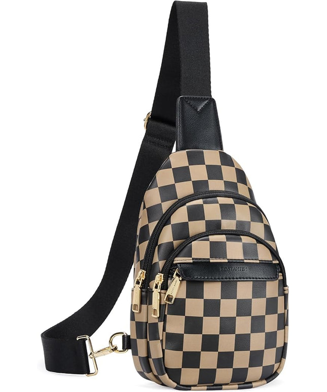 BOSTANTEN Small Sling Bag for Women Leather Crossbody Bags Fanny Pack Chest Bag for Travel