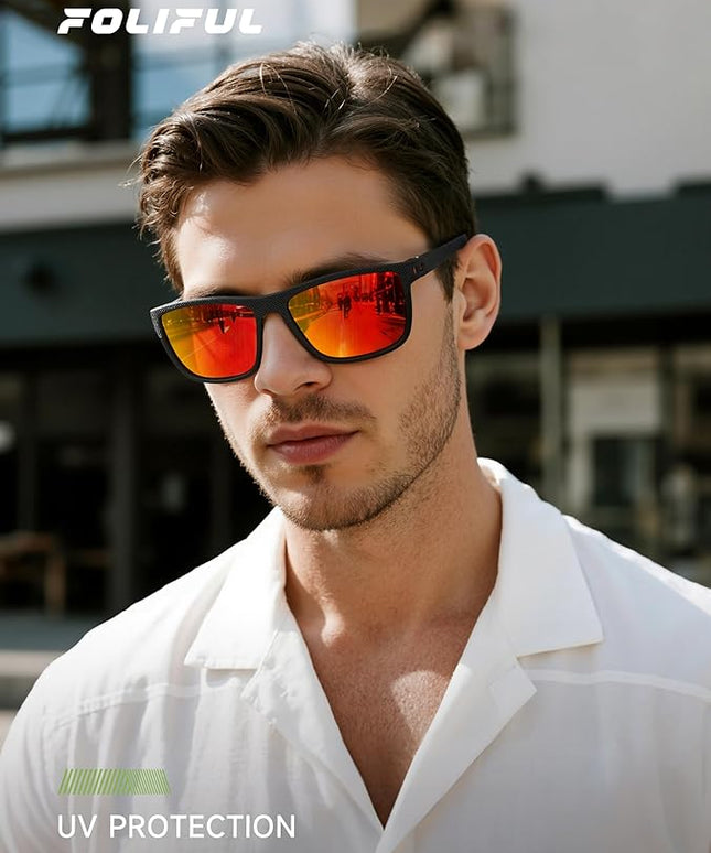 Polarized Sunglasses Men Women, Mens Sunglasses Lightweight UV Sun Glasses for Fishing Driving Golf