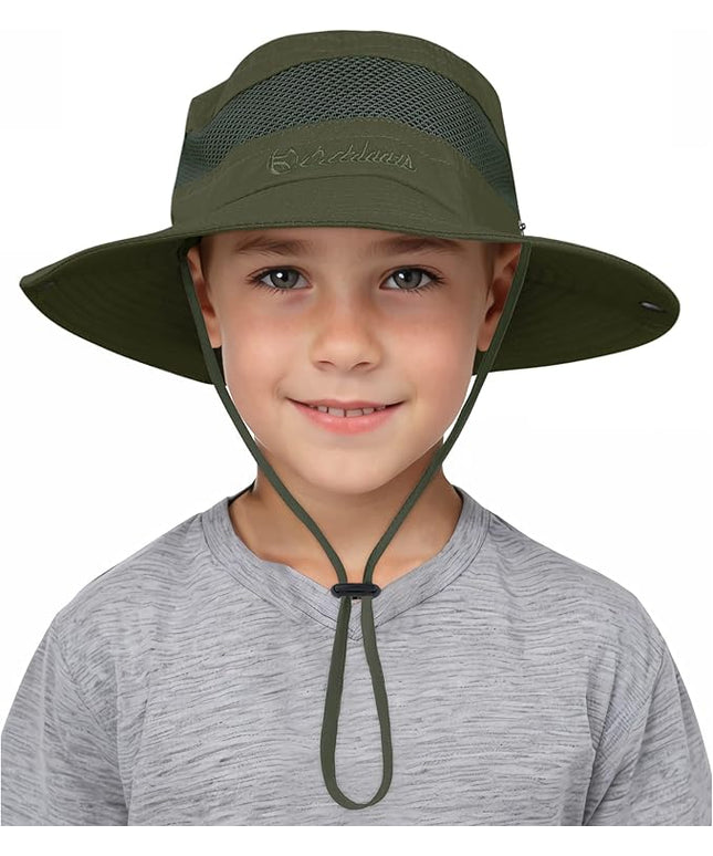 Century Star Outdoor Kids Sun Hat UPF 50+ Quick Dry Adjustable Bucket Hat Windproof Waterproof Beach Fishing Safari Hat