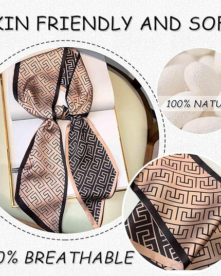 Dailyacc Hair Scarf for Women Fashion Silky Satin Headscarf Wrap Breathable Lightweight Neck Scarves For Handbag