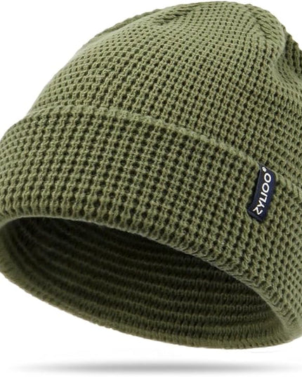 Zylioo XXL Oversize Waffle Knit Beanie,Large Winter Warm Hats for Men Women, Durable Premium Toboggan Hat for Big Heads