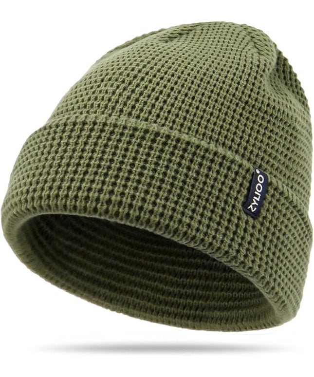 Zylioo XXL Oversize Waffle Knit Beanie,Large Winter Warm Hats for Men Women, Durable Premium Toboggan Hat for Big Heads