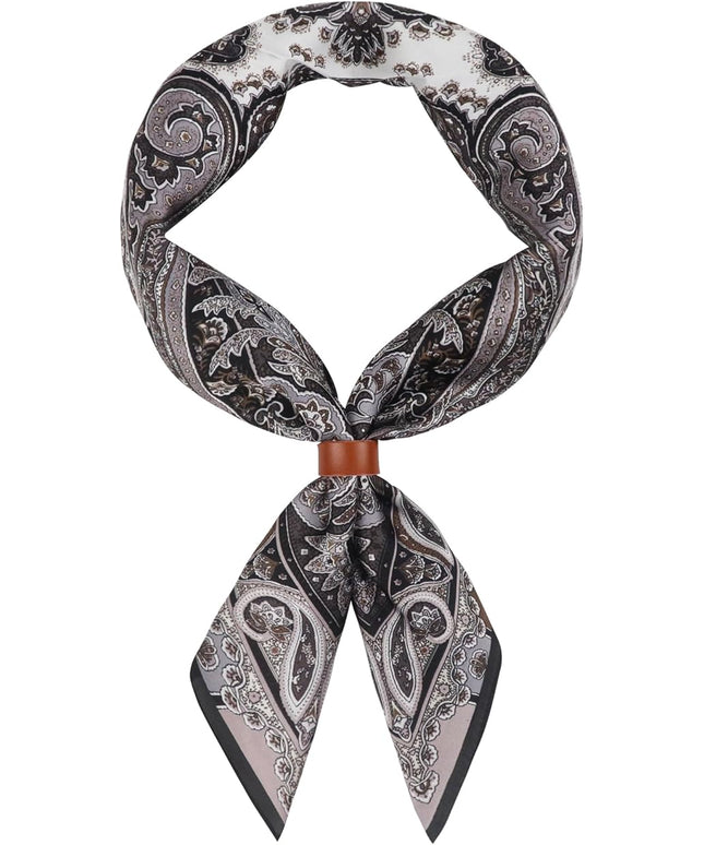 27.5 Inches Square Silk Feeling Neck Scarf for Men Necktie Silk Bandanas Pocket Square Cowboy Scarves