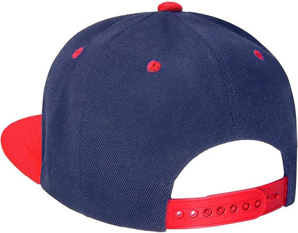 Classic Snapback Hat Cap Hip Hop Style Flat Bill Blank Solid Color Adjustable Size