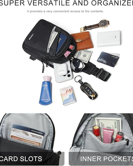 Sling Bag For Women Faux Leather Small Casual Daypack Backpack Fanny Pack Crossbody Chest Bags Purse