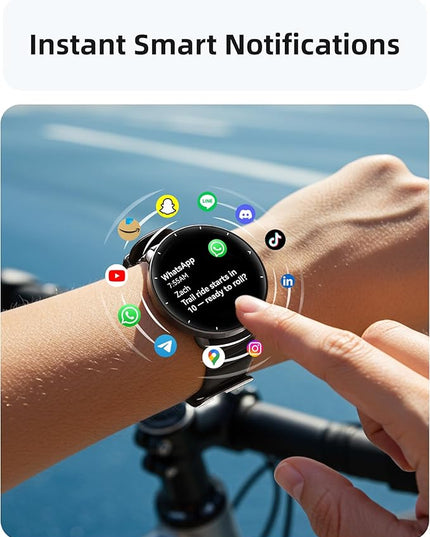 Parsonver Smart Watch for Swimming, 5ATM Waterproof Watch for Pool & Open Water, AI Swim Analysis, Built-in GPS & Compass, AMOLED Fitness Trackers 100+ Sports Modes, Heart Rate & Sleep Monitor, Black