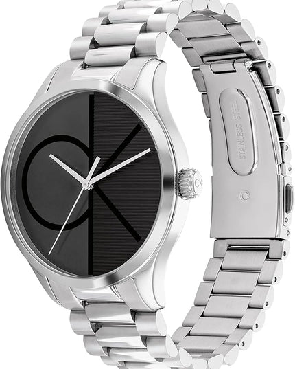 Calvin Klein Women's CK Iconic - 35mm 2H Quartz Watch - Stainless Steel Mesh Bracelet - Water Resistance 30 Meters – Premium Fashion Timepiece for Everyday Style - Gift for Her