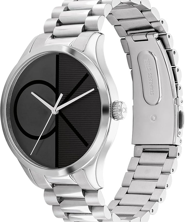 Calvin Klein Women's CK Iconic - 35mm 2H Quartz Watch - Stainless Steel Mesh Bracelet - Water Resistance 30 Meters – Premium Fashion Timepiece for Everyday Style - Gift for Her