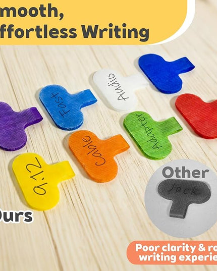 32 Pcs Multi Color Durable Cable Lables with Writable Surface,Waterproof Wire Labels for Electronics Organization,Computer&Industrial Cable Management,1.5" x 0.63"Cord Tags(8 Colors)