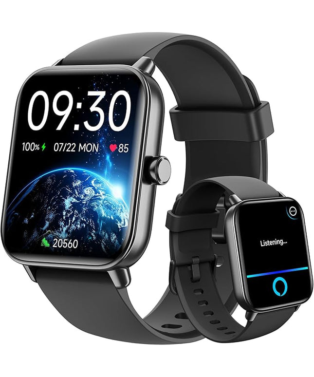 Smart Watches for Men Women, 1.8" Screen Activity Tracker, Heart Rate/Sleep/SpO2 Monitor, Make/Answer Calls, IP68 Waterproof Smartwatch for iPhone & Android, 101+ Sport Modes Fitness Reloj Inteligente