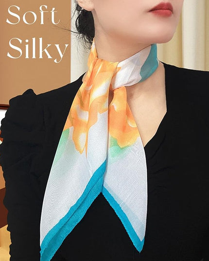 Dailyacc Hair Scarf for Women Fashion Silky Satin Headscarf Wrap Breathable Lightweight Neck Scarves For Handbag