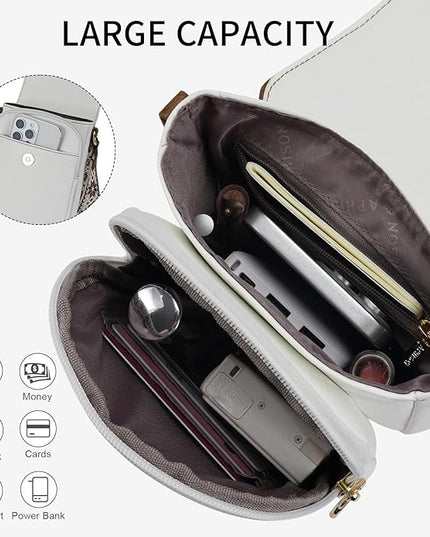 APHISON Small Crossbody Bags for Women Trendy, Leather Phone Wallet Purses Handbags Card Slots with Adjustable Guitar Strap