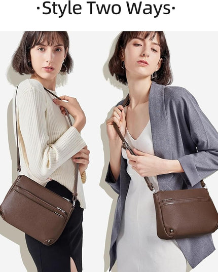 WESTBRONCO Crossbody Bags for Women, Medium Size Shoulder Handbags, Satchel Purse with Multi Zipper Pocket