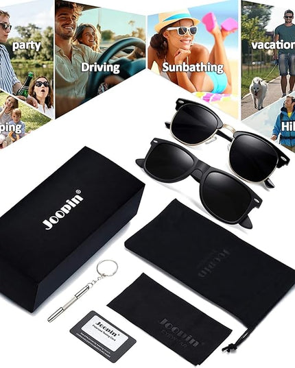Joopin Square Sunglasses Polarized UV Protection Trendy Designer Sun Glasses Men Women