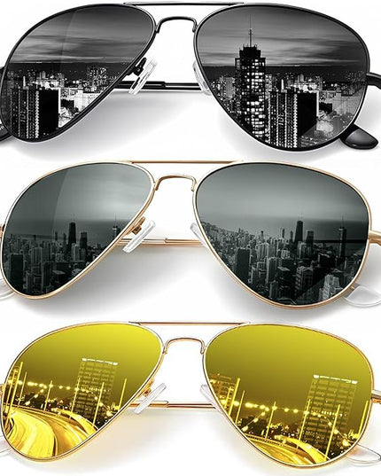 KALIYADI Classic Aviator Sunglasses for Men Women Driving Sun glasses Polarized Lens UV Blocking