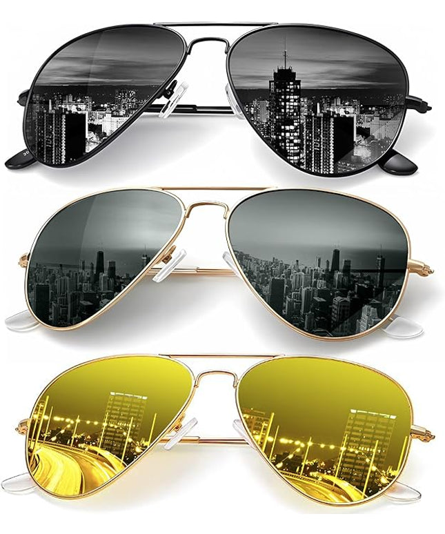 KALIYADI Classic Aviator Sunglasses for Men Women Driving Sun glasses Polarized Lens UV Blocking