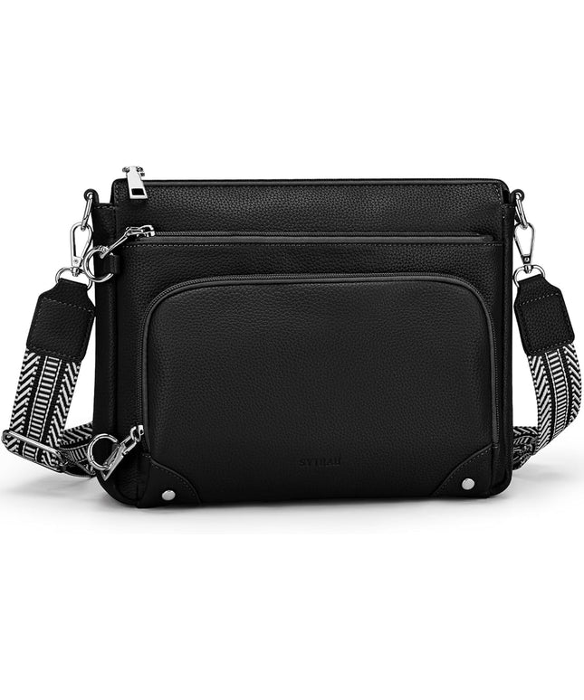 Anti-Theft Crossbody Purse for Women, Crossbody Shoulder Bag with Built-in Wallet & RFID Blocking for Travel Workout