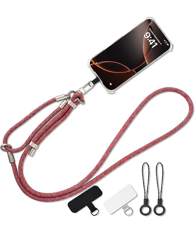 3-in-1 Adjustable Phone Lanyard Crossbody Cell Phone Neck Strap Universal Mobile Wrist Lanyard