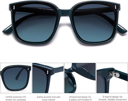 SOJOS Sunglasses for Women Men Vintage Style Shades SJ2157