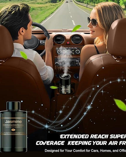 Car Air Freshener Refill for Men & Women 6.09 FL OZ /180ML - 9 Month Jasmine Scent Essential Oil Perfume, Essential Oil Made of Natural Plant Extracts, Compatible with Car Diffusers for Home/Office