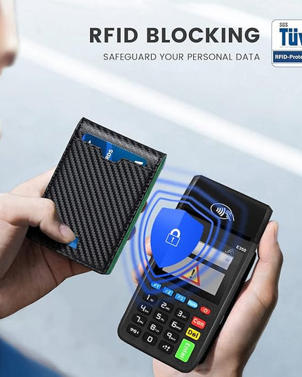 Zitahli Mens-Wallet-Slim-Leather-RFID Blocking Wallet for Men Minimalist Bifold Credit Card Holder with Gift Box