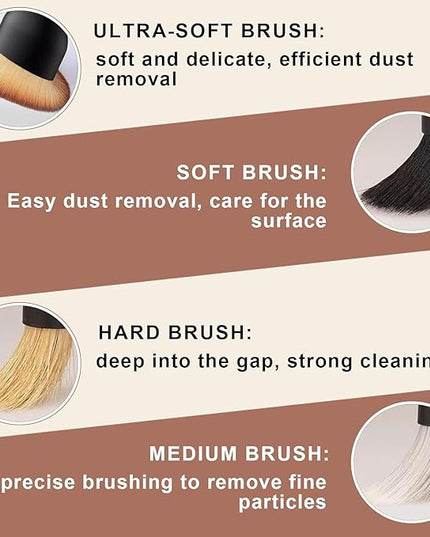 8PCS Car Detailing Brush Set, Car Detailing Brush, Soft Car Cleaning Brush, Suitable for Cleaning Car Interiors, Including Air Vents, Center Console, Seat Gaps, and More