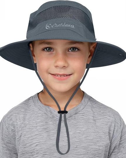 Century Star Outdoor Kids Sun Hat UPF 50+ Quick Dry Adjustable Bucket Hat Windproof Waterproof Beach Fishing Safari Hat