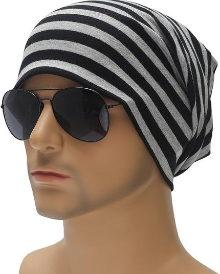 ZLYC Cotton Thin Slouchy Beanie Hat for Men Women Fashion Soft Stretch Knit Skull Cap